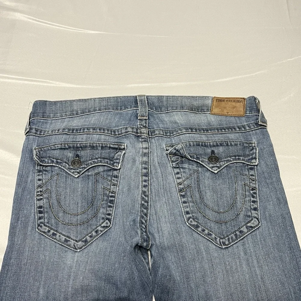 Vintage True Religion Ricky Jeans Relaxed Straight Mens 36x32 Faded Made in USA